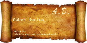Auber Dorina névjegykártya